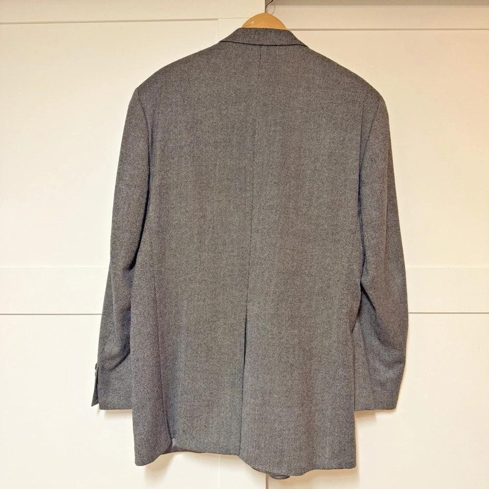 Ralph Ralph Lauren Men's 44‎ T Gray Tweed 100% Wool 2 Button Coat Jacket Union